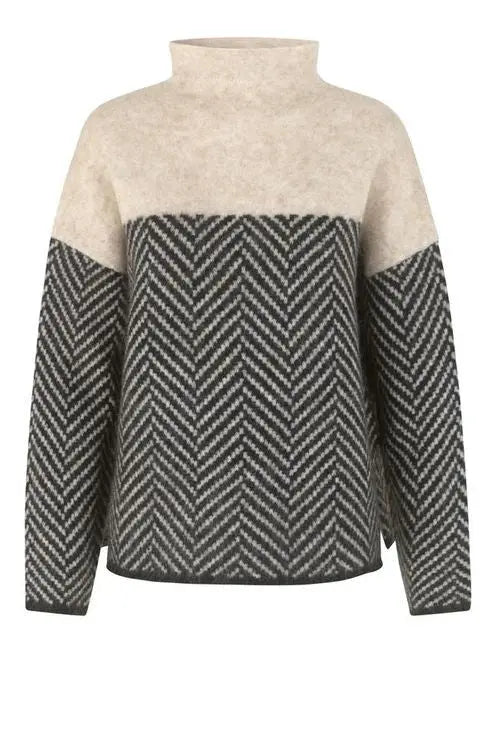 Dory Zweifarbiger Rollkragenpullover aus Baumwolle Sedore