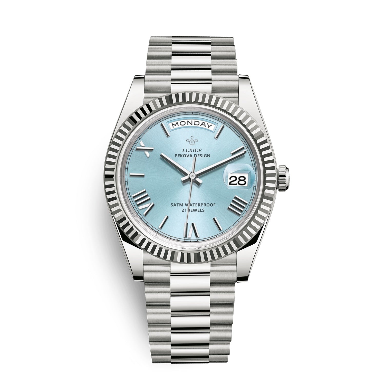Stilvolle Edelstahl Armbanduhr Nr. 354