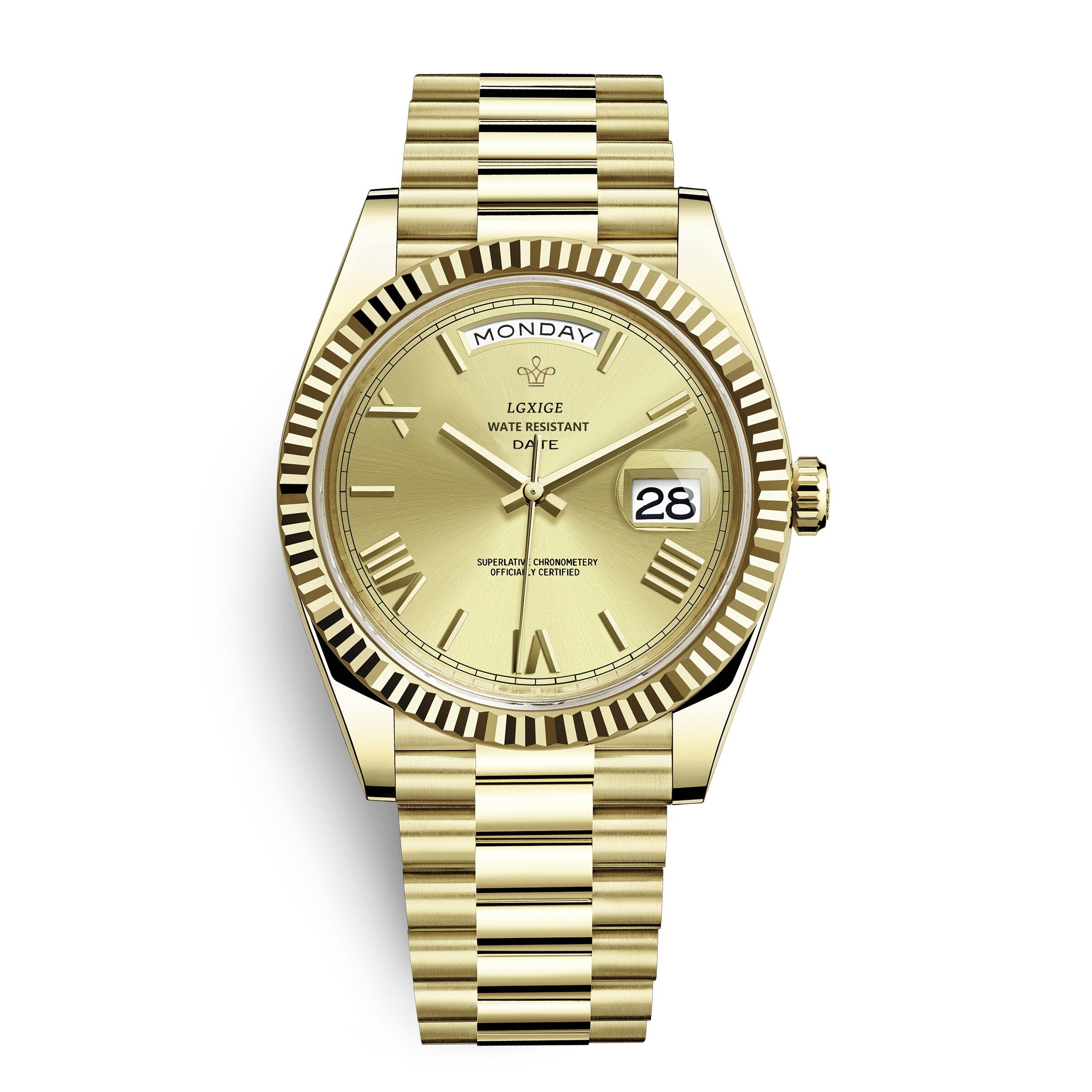Stilvolle Edelstahl Armbanduhr Nr. 354