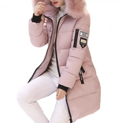 Taktische Pufferjacke mit Fellkapuze