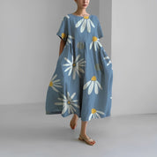Boho Blumenkleid, Weites Kleid