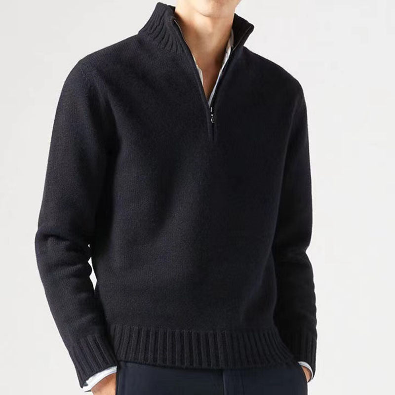 Herren Zip-Up Strickpullover
