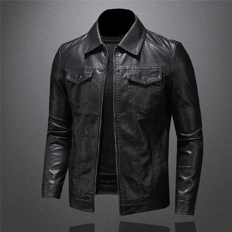 Overshirt Lederjacke für Herren